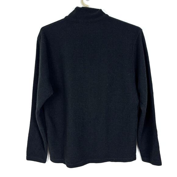 Smartwool Men's 1/4 Zip Black Pullover stand up collar Medium Merino Wool Blend - Picture 2 of 7
